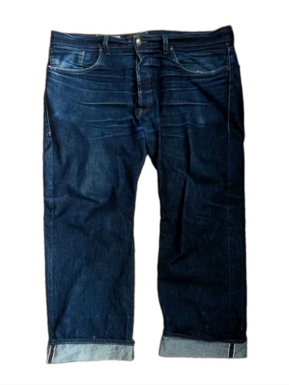 Imogene + Willie Selvedge Dark Wash Button Fly Jeans USA men 44 x 28 size 40